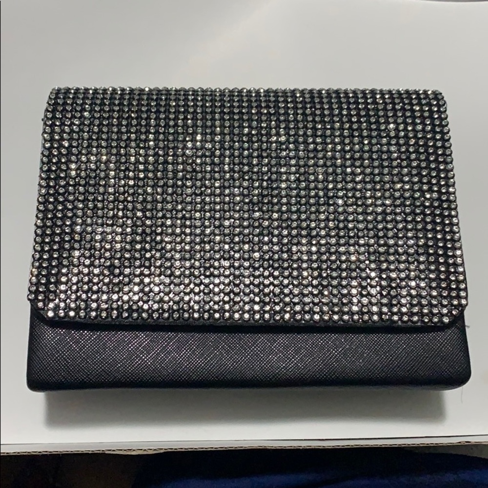 Sparkling Studded Black Purse